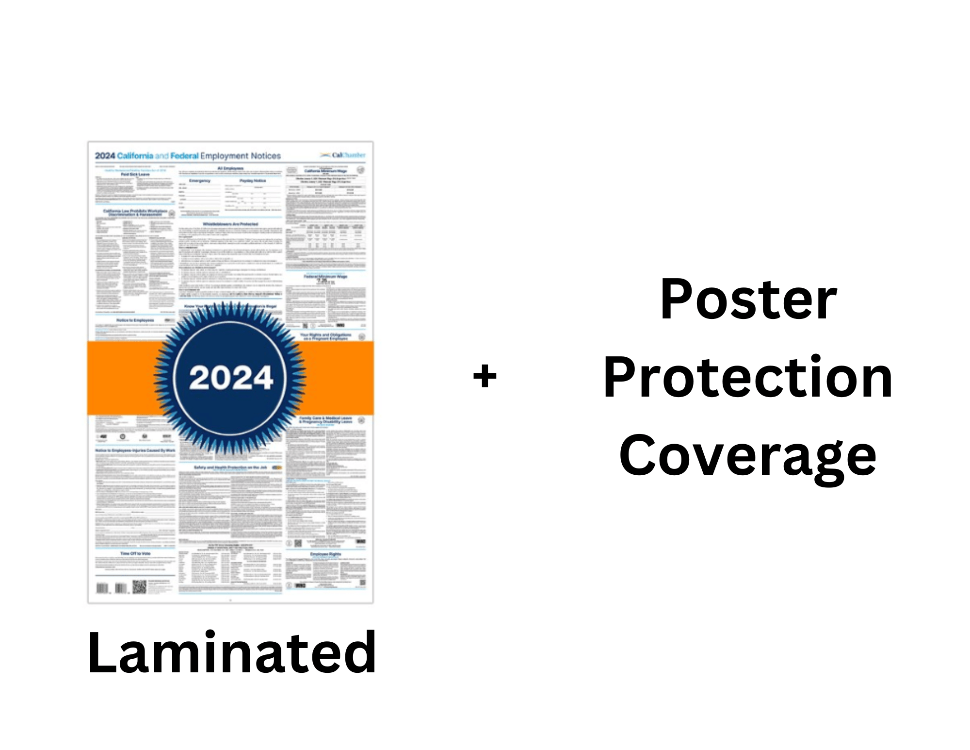 Employment poster, with lamination + Poster Protection Coverage TACC